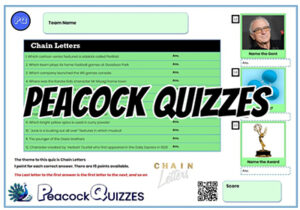 Tabletop Quiz - Chain Letters 1