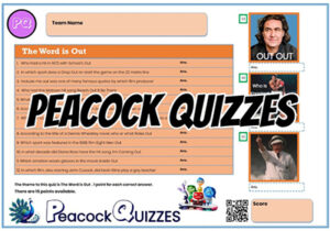 Peacock Quizzes Table top Round - Out