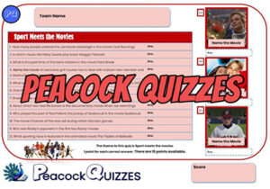 Peacock Quizzes - Table Top Quiz - Sport meets the Movies