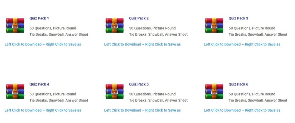 Quiz Pack Archive Instructions | Peacock Quizzes