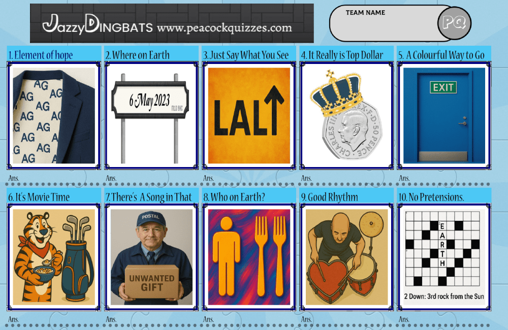 Jazzy Dingbats Picture Puzzle 1