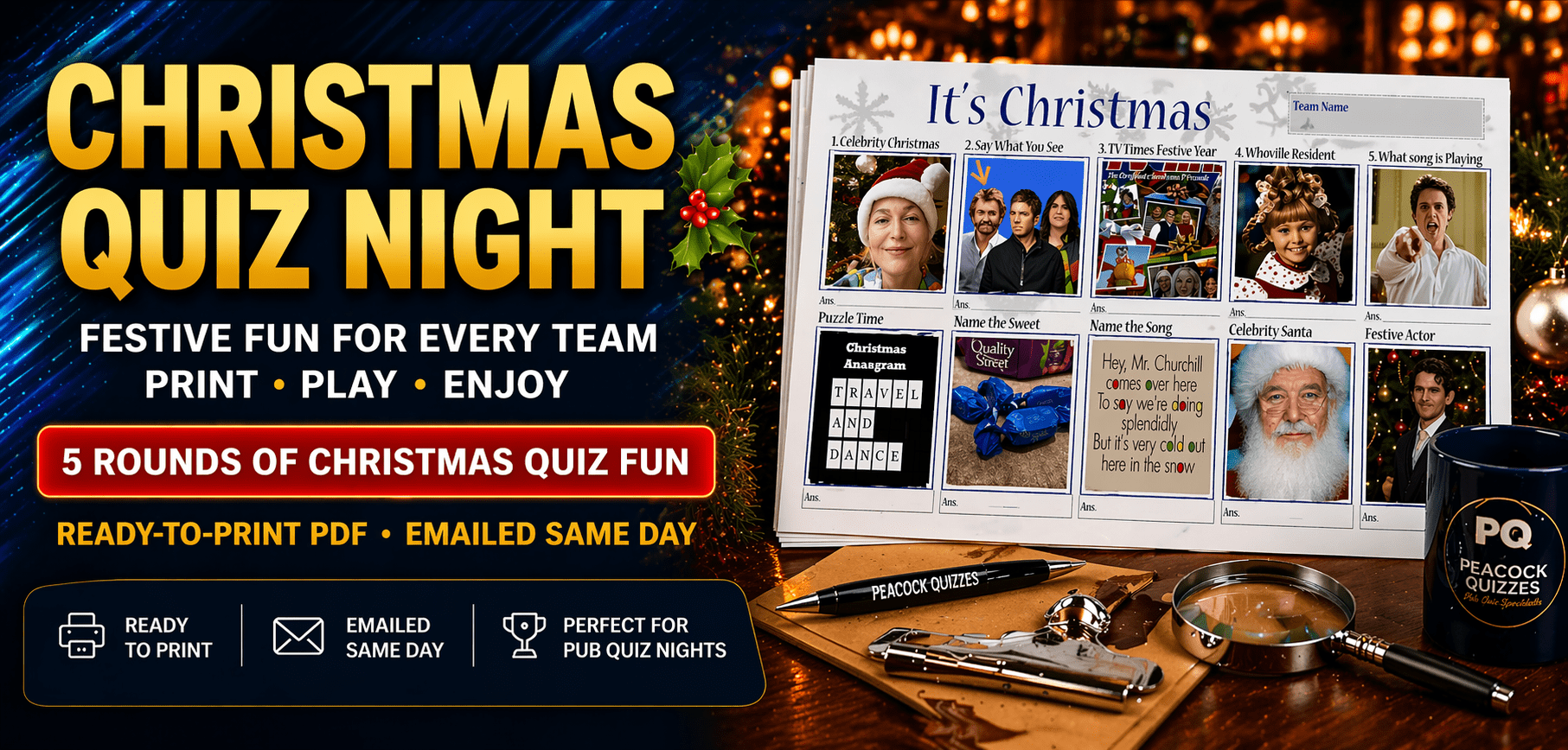Peacock Quizzes Christmas Quiz Questions and Answers