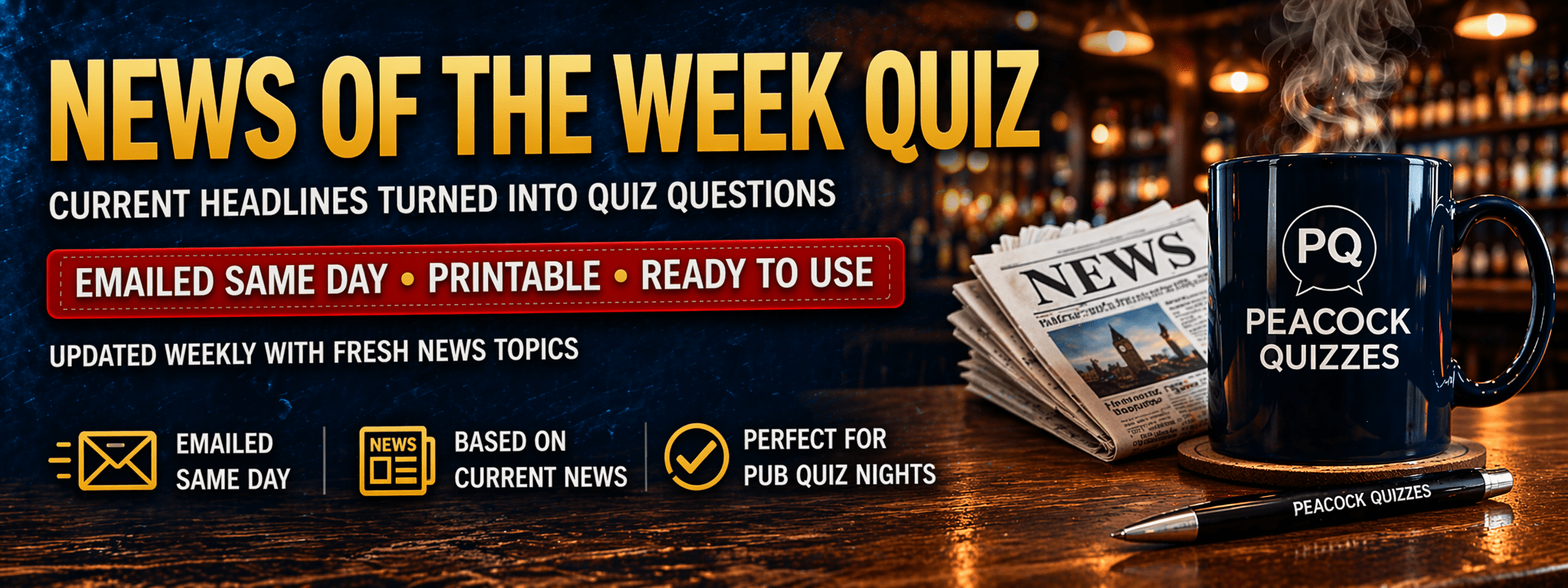 Peacock Quizzes - News of the Week Quiz
