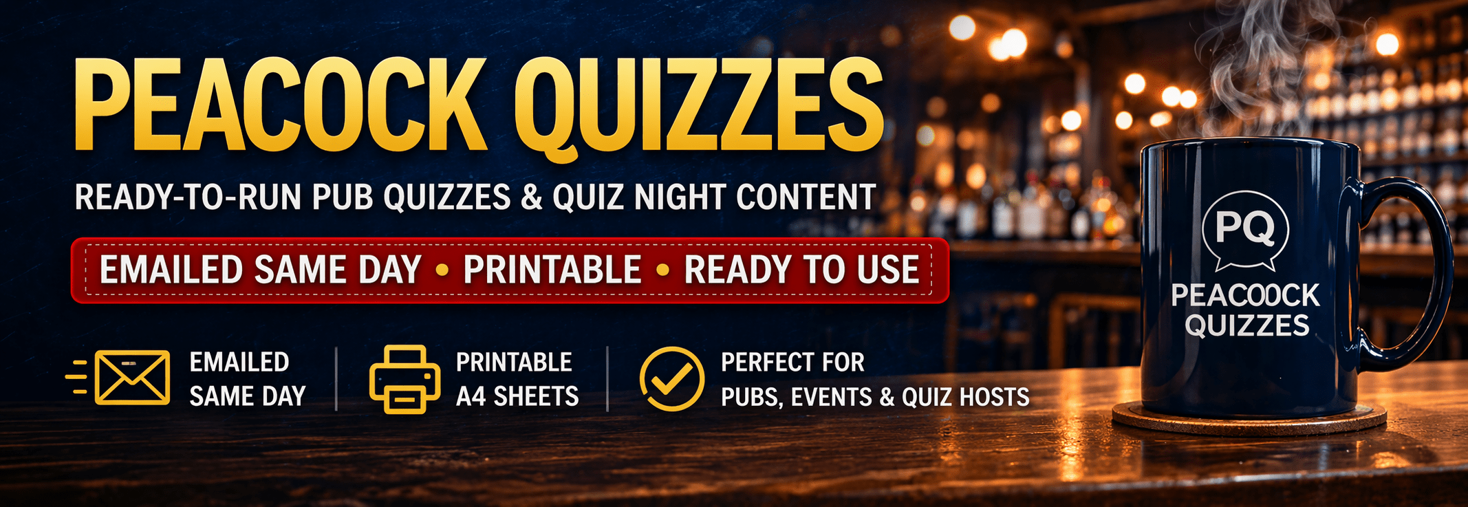 Peacock Quizzes Product Page - Header