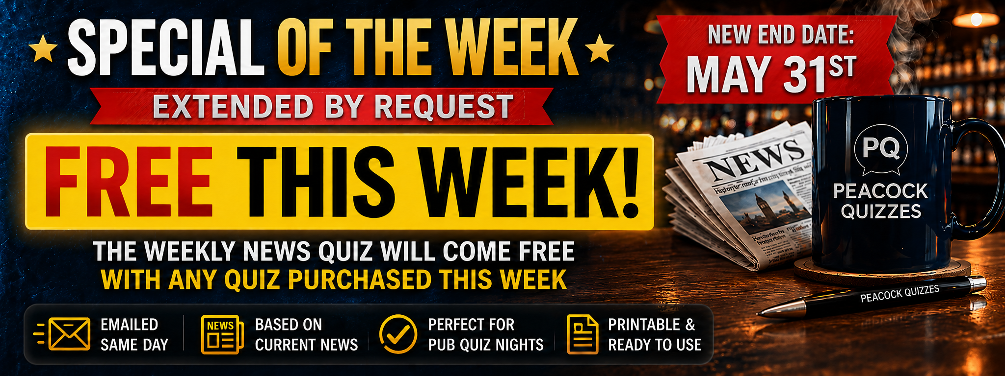 Peacock Quizzes Free Quiz Week Offer Peacock Quizzes Free Quiz Week Offer
