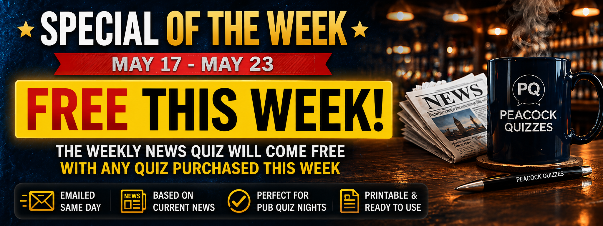 Peacock Quizzes Free Quiz Week Offer Peacock Quizzes Free Quiz Week Offer