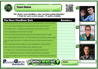 News of the Week Quiz Example 4