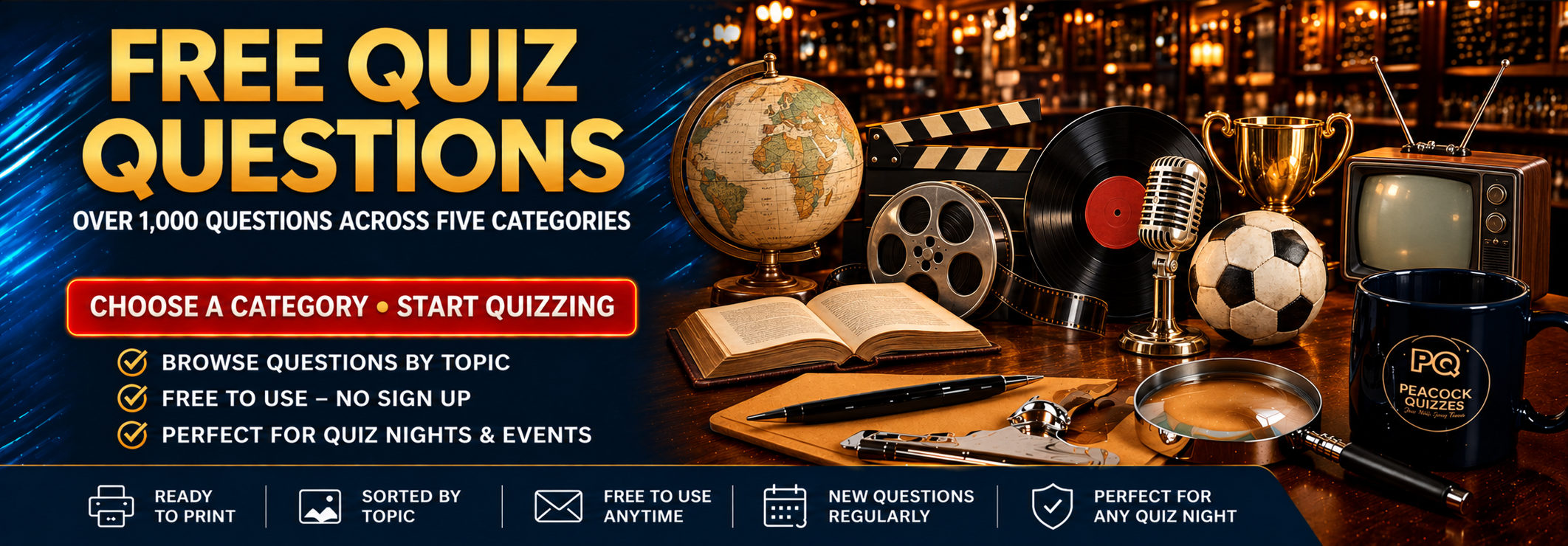Peacock-Quizzes-Free-QUIZ Questions